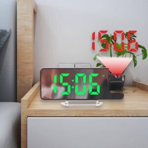LED Mirror Clock with Projection